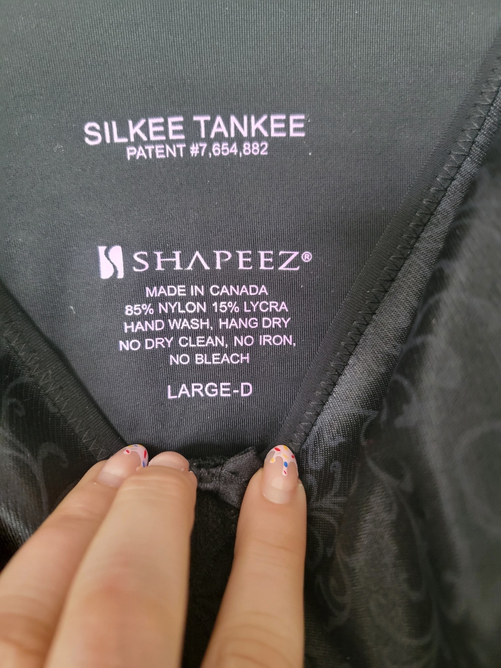 Shapeez Tankee Black Shaping Tank with Built-In Bra NWOT - Picture 5 of 5